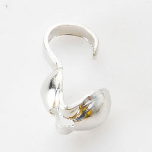 Pe898 100Pcs Mở Bead Mẹo Knot Bao Gồm Kim Loại Vỏ Sò Uốn Fold-Over calotte Kết thúc Mũ Cho Đồ Trang Sức Làm DIY Thủ Công Mỹ Nghệ, Bạc - Product Image 5