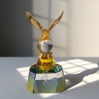 Trophée en cristal Aigle Doré, étanche, poli, gravure personnalisée, reconnaissance d'excellence en matière de leadership et de performance d'entreprise