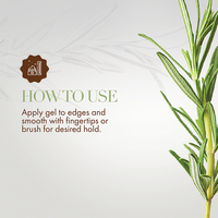 Gel naturel à la biotine pour le contrôle des bords des cheveux fortifiant Romarin Menthe Marque privée Traitement de coiffure à l'huile essentielle pour femmes