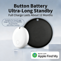 Localizador GPS con Certificación MFi, Mini Rastreador Inteligente para Llaves, Niños, Mascotas, Perros, Compatible con Apple iOS y AirTag