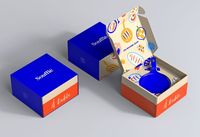 Boîte à gâteaux, biscuits et pain en carton écologique jetable, impression couleur, pelliculage mat, imperméable