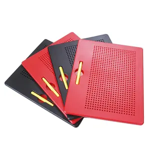 Wiederverwendbare magnetische Zeichenplatte für Kinder Kleinkinder mit Perlen und Magnetstift magnetisches Tablet-Spielzeug für Autoreise Aktivitäten für Kinder