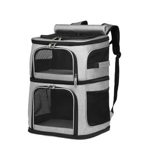 Custom Foldable Warm <b>Large</b> Capacity Oxford Double Layer Breathable Pet <b>Backpack</b> for Outdoor Traveling - Product Image 1