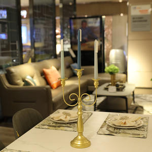 欧洲复古五头烛台金属装饰酒店婚宴三头蜡烛特别西餐厅烛光 - Product Image 5