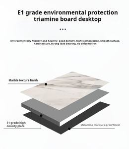 وصل حديثًا أطقم أثاث المطاعم طاولات رخامية ملونة مستديرة من الخشب الصلب وأطقم كراسي للمقاهي والمطاعم - Product Image 6