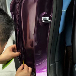 WRAPMASTER 1.52*17m Li Auto Violet PET Brillant Métallique Auto-Adhésif Stretch Car Wrap Vinyl Film - Product Image 5