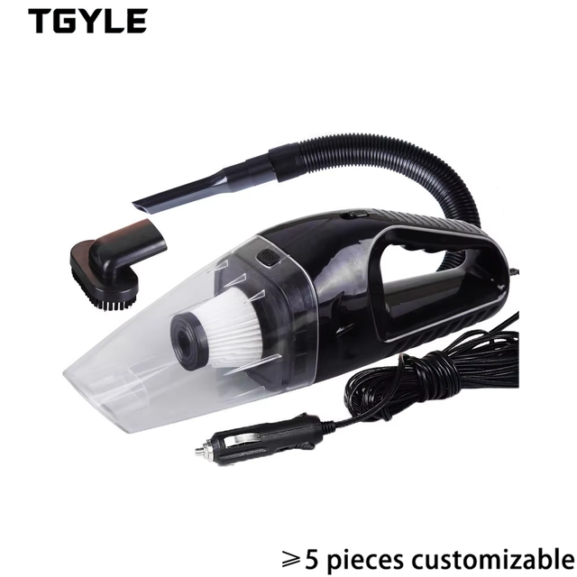 Portable Handheld Electric 12V 120W DC Car Vacuum Cleaner Wet & Dry Dual Use New China-Chic Design Black Color