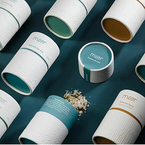 Custodia biodegradabile personalizzata in tubo di cartone per alimenti scatola per contenitori in carta per tè, imballaggio per il pacchetto di tè sfuso - Product Image 1