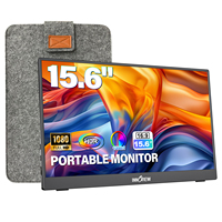 Ultradünner Leichter 15,6 Zoll Externer Monitor 1080P FHD 250 Cd/m2 Helligkeit HDR für Geschäft Unterhaltung Heimgebrauch