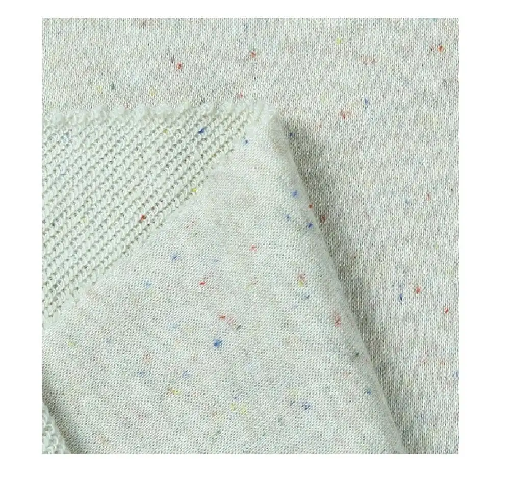 Beliebte hochwertige Polyester Baumwolle gestrickt Farb punkt French Terry TC Stoff für Kleidungs stücke