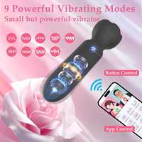Mini vibromasseur personnel compact et portable noir et rouge rechargeable en silicone 100% étanche IPX7 avec chargement USB et 10 modes de vibration