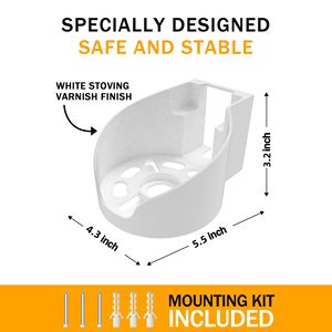 Bangcheer Plastic Durable White Wall Mount Holder for <strong>TP</strong>-<strong>Link</strong> <strong>Deco</strong> X68/<strong>XE75</strong>/<strong>XE75</strong> Pro/AXE5400 Whole Home Mesh Wi-Fi 6 System - Product Image 3