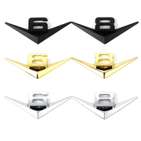 Emblème de coffre de voiture universel en métal 3D V6 V8 pour Mercedes Renault Audi Ford JEEP Toyota Cadillac Chevrolet
