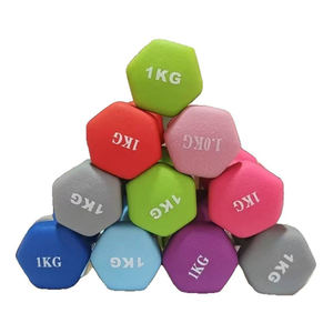 Tellus Fitness Logo personnalisé de 1 à 20 lb d'haltères en néoprène et en fer avec poids hexagonaux en plastique pour l'entraînement en salle de sport - Product Image 6