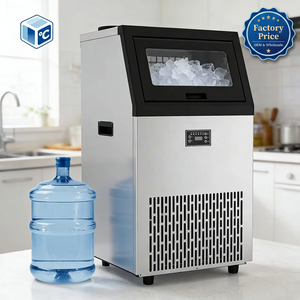 Machine à glaçons industrielle commerciale en acier inoxydable à fonctionnement automatique pour la production rapide de glaçons en cubes - Product Image 1