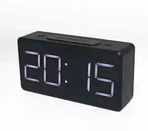 Grossista semplice tavolo grande LED sveglia snooze led specchio orologio da comodino Desktop temperatura orologio