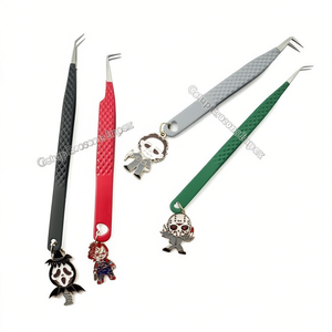 Pinzas para Extensión de Pestañas de Diferentes Estilos y con Diferentes Recubrimientos en Polvo, Diseño de Corazón Recortado con Llaveros Personalizados de Halloween, Herramientas de Belleza - Product Image 3
