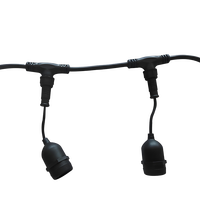 Douille extérieure à vis E27 étanche, support de lampe de qualité aérospatiale, mâle/femelle, montage sur circuit imprimé, cuivre IP68 20A