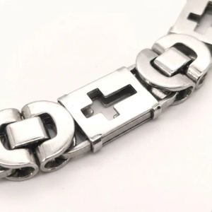 Stainless Steel Byzantine <b>Cross</b> Link <b>Chain</b> Necklace Waterproof Tarnish-Free Heavy Cuban Chunky Choker Hip Hop Punk Jewelry - Product Image 3
