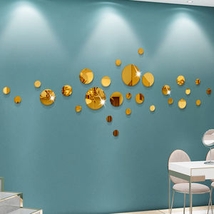 Salon toilette <span class=keywords><strong>miroir</strong></span> circulaire autocollant bricolage auto-adhésif décoration maison créative 3D acrylique <span class=keywords><strong>miroir</strong></span> autocollant - Product Image 6