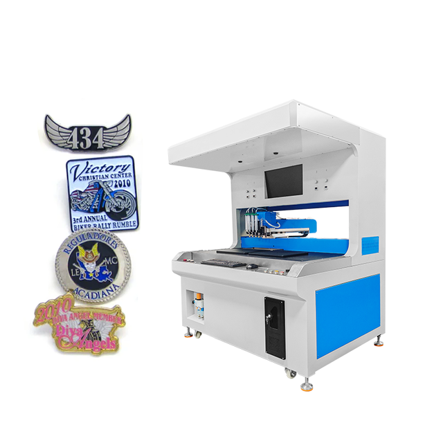 Automatic 4 Colors Enamel Coloring Pins Painting Dispensing Machine for Making Ornament Metal Label Hardware Ornament