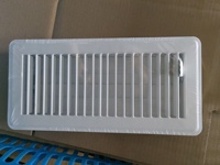 Grille de ventilation décorative en métal ZENGO FL pour plancher, personnalisable, plate, 4''*10'', 4''*12'', pour CVC, réglable, encastrable