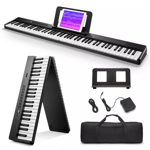 88-toetsen gewogen opvouwbaar multifunctioneel professioneel elektronisch keyboard digitale piano met 128 ritmes, 128 klanken en <span class=keywords><strong>80</strong></span> demo songs - Product Image 2