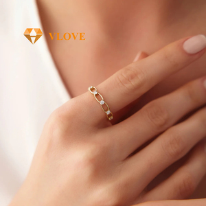 Bague en diamant cultivé en laboratoire en or blanc 14 carats véritable, bague d'anniversaire en or 14 carats avec diamants, alliance large pour le marié - Product Image 1