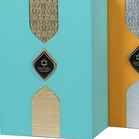 Boîte cadeau de parfum de luxe, emballage en papier rigide personnalisé avec finition décorative en relief