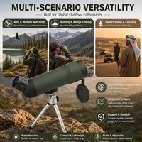Télescope monoculaire OBEST de haute qualité 20x50 avec zoom, trépied portable, vision nocturne OBM6025, non étanche