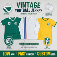 Maillots de football rétro personnalisés, chemises de football vintage, uniformes d'équipe classiques sublimés, style old school, pour hommes et femmes, OEM, Spandex/Polyester