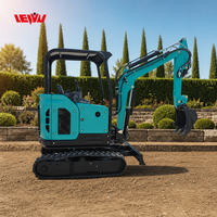 Nouvelles mini-pelles à prix super réduits pour la construction rurale, tracteur-excavateur avec godet à griffes