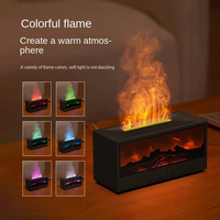 Diffuseur d'arômes créatif à flamme avec alimentation USB, télécommande, minuterie, humidificateur à flamme 3D pour la maison, le bureau, l'hôtel, éclairage d'ambiance
