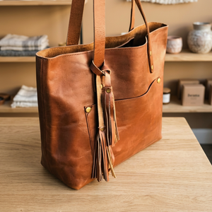 Water Resistance Natural Buffalo Leather Casual Handbags Custom Logo Print Eco Friendly Lightweight Durable Large Capacity - Product Image 5