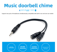 Câble Répartiteur Audio 3,5 mm pour Deux Écouteurs, Vente en Gros Usine, pour Microphone et Haut-parleur