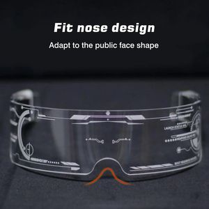 Gafas con abrazadera de cristal para club nocturno, lentes con montura de cristal 2021, para fiesta, ambiente de baile, Punk, brillante, 180 - Product Image 5