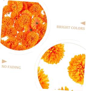 Fleurs artificielles de marguerites en soie, têtes de marguerites artificielles, œillets artificiels pour mariages indiens, thème indien Diwali - Product Image 3