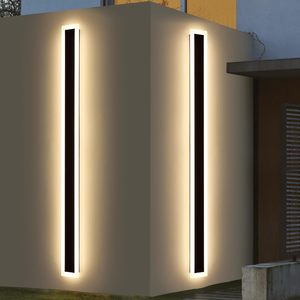 110V 220V IP65 Modern Indoor Linear Strip Wall Lamp 3000K Warm White Garden <b>Sconce</b> Long Outdoor LED <b>Light</b> - Product Image 1
