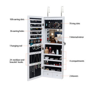 מכירה לוהטת באיכות גבוהה יוקרה אחסון ארון מראה מראה מעמד תכשיטי ארון - Product Image 3