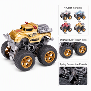 Camioneta <span class=keywords><strong>de</strong></span> juguete <span class=keywords><strong>Monster</strong></span> Bull <span class=keywords><strong>de</strong></span> doble inercia, <span class=keywords><strong>de</strong></span> aleación fundida a presión, todoterreno, con amortiguador, 4WD, <span class=keywords><strong>de</strong></span> retrofricción, al por mayor - Product Image 2