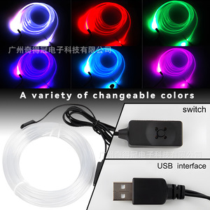 Car Ambient Light Universal RGB Interior Lighting Iridescent Flashing Or Solid Monochrome Light For Dashboard And <b>Door</b> <b>Trim</b> - Product Image 5
