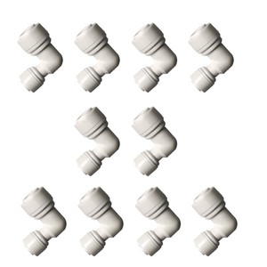 Repuestos para Purificador de Agua, Conector de Codo de Plástico Blanco de Ajuste Rápido - Product Image 1