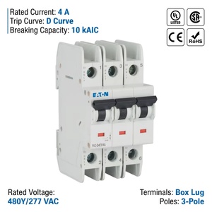 เบรกเกอร์ขนาดเล็ก FAZ Series FAZ-D4/3-NA 2A 3P 240V CE  CCC ISO สำหรับระบบควบคุมพลังงานอุตสาหกรรม - Product Image 2