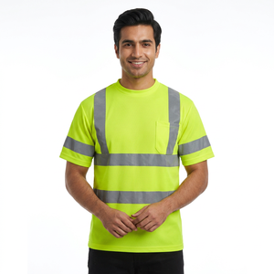 Camiseta de Trabajo de Alta Visibilidad con Diseño Gráfico Reflectante, Personalizada, Hermosa, Segura, Transpirable, Duradera, Cómoda y de Buena Calidad - Product Image 1