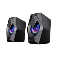 Altavoz Estéreo Portátil para Computadora, Diseño Mini Activo, Alimentado por USB 2.0, Multimedia de 3.5MM, con Luz LED y Entrada AUX