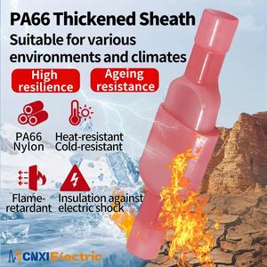 Cnxi पूरी तरह से इन्सुलेट महिला त्वरित ल्यूग्स fdfn प्रकार की नायलॉन बैटरी स्पडे स्प्लिट कनेक्शन क्रिंप टर्मिनलों बनाया गया कॉपर - Product Image 3