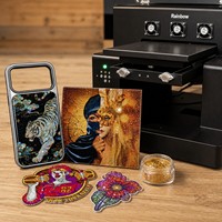 Impresora UV de Polvo Brillante A3, Máquina de Impresión UV de Cama Plana, Software para Impresión de Polvo, Sin Recubrimiento Manual, Efecto Brillante L805