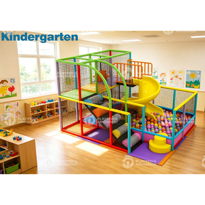 Petite aire de jeux mobile et colorée pour enfants, mini-terrain de jeu intérieur avec toboggan et <span class=keywords><strong>piscine</strong></span> à balles pour la maison et l'école - Product Image 3