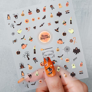 <span class=keywords><strong>Halloween</strong></span> 3D autocollants pour ongles en plastique pour <span class=keywords><strong>manucure</strong></span> effrayant grandir dans le noir décorations pour ongles Festival bricolage breloques pour ongles pour salon à domicile - Product Image 3