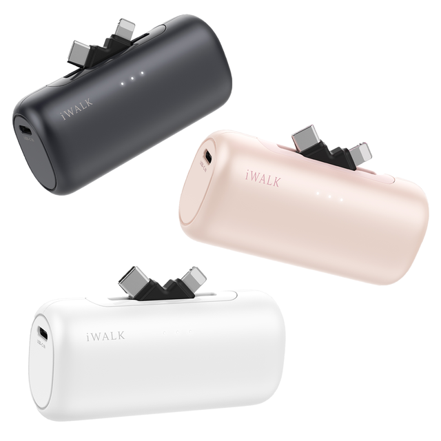Superb Small Power Bank 2-in-1 5000mAh 15W Fast Charging Portable Charger with Built-in Double Plugs for Iphone Samsung Xiaomi